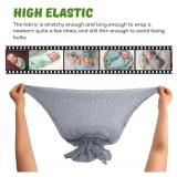 Newborn Photography Props - 3 Pcs Stretch Wraps, Professional Baby Photo Props, Long Ripple Wrap for 0-6 Month.  CANAL BLUE.