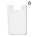 Phone Card Holder 6PCS Mobile Phone Silicone Card Holder Access Card Sticker (White)