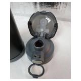 THERMOS FUNTAINER 16 Ounce Stainless Steel Vacuum Insulated Bottle with Wide Spout Lid, Matte Charcoal - Retail: $20