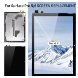 Microsoft Surface Pro 5 Screen Replacement 1796 for Surface Pro 6 LCD Digitizer Repair Kits for Microsoft Surface Pro 5/6 LP123WQ1 Touch Screen Display Replacement Assembly 12.3 Black - Retail: $107"