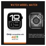 3 in 1 Waterproof Case with Band for Apple Watch with Built-in Tempered Glass Screen Protector 42mm, 360Â° Shockproof Bumper Face Cover with Band for Apple Watch Series 11 Series 10, 42mm - Retail: 