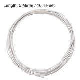 Insulation Braid Sleeve, 16.4Ft-1mm High Temp Silicone Fiberglass Sleeve Beige - Retail: $6