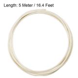 Insulation Braid Sleeve, 16.4Ft-2.5mm Silicone Fiberglass Sleeve Beige - Retail: $7