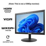15 inch PC Monitor Desktop Monitor with 1440x900, Small Monitor with 16:10 LED Monitor, TFT Panel, 60 Hz, 5Ms, VGA, HDMI, Built-in Speakers.  HDMI Cable Included. SCREEN has Moved about 1/8 to the Lef