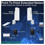1000Mbps Point to Point Outdoor Starlink WiFi Extender Long Range for Starlink Router, 5.8GHz 3KM Starlink Extender Signal Booster, Wireless Bridge with 18dBi High Gain Antenna, 2 Pack - Retail: $220