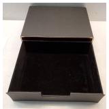 Stackable Organizer Drawer PU Leather Classic Handmade,Organize Home Office Desk Accessories and Sort Letter-Size Paper/a4 Document, Desk Caddy with Drawers Storage Box ,13.1x10x3.7inches,Black - Reta