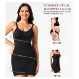 RDSIANE Body Shaper For Women Under Dress One Piece Full Slip Tummy Control Shapewear Dress With Adjustable Spaghetti Strap, 2XL - Retail: $26