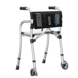 Narrow Walkers for Seniors, Folding with Seat, Lightweight Aluminum, for Seniors and Adults, Compact, Height Adjustable, Supports 350 lbs Only 8LBS - Retail: $100