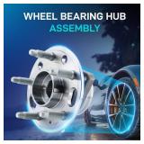 Front/Rear Wheel Bearing Hub Assembly for 2013-2015 Chevy Malibu, 2014-2017 Chevy Impala, 2010-17 Equinox, GMC Terrain, Cadillac CTS/XTS, Buick Lacrosse Regal, Saab, 5 Lugs w/ABS - Retail: $93