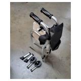 Narrow Walkers for Seniors, Folding Walker with Seat, Lightweight Aluminum, Compact Travel Walker Height Adjustable, Supports 350 lbs, Only 8LBS - Retail: $100