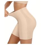 OEAK Tummy Control Shapewear for Women Seamless Girdle High Waisted Body Shaper Underwear Panty Smooth Under Dress Shapewear Nude Shorts L - Retail: $19