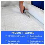 1.5oz Fiberglass Chopped Strand Mat 50" x 360" Strong, Easy to Use & Lightweight Fiberglass Cloth for Structural Reinforcement & Repair Kits for Decks, Auto Repairs - Retail: $46