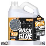 Rock Glue, Mulch Glue 1Gallon- Fast-Drying Adhesive for Landscaping Rocks, Small Pebbles, Pea Gravel Stabilizer & Mulch Binder | Weather-Resistant Outdoor - Retail: $38