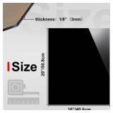 16x20 Plexiglass Sheets 1/8 inch Thick - 3mm Black Cast Acrylic Sheet, Plastic Sheet Polycarbonate Sheet for DIY Project, Craft, Acrylic Sign 1 Pack - Retail: $25