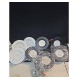 12 Pack 5/6 Inch Black LED Can Lights Retrofit Recessed Lighting, 5CCT, Dimmable, 12W=75W, 1200LM Downlight with Metal Smooth Trim-ETL and Energy Star (STOCK PHOTO NOT EXACT), Retail $89
