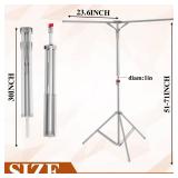 Metal Shopping Bag Rack 51-71 Inch Adjustable Height Heavy Duty Bag Display Stand Holder, 4 Foldable Arms (Gray) - Retail: $40