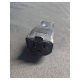 Leviton 2-Pole 3-Wire Grounding Cord Outlet, 3W102-E, Black - Retail: $4