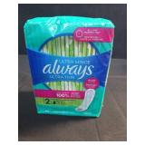 Always Ultra Thin Pads Size 2 Super Long Absorbency Unscented Without Wings - 40ct