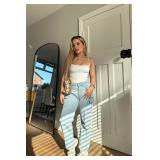 SUUKSESS Women Sexy Square Neck Thong Bodysuit Backless Sleeveless Cami Body Suit Top (White, XS) - Retail: $29