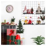 4 Pack Gridwall Shelf Metal Grid Wall Panel Display Stand Heavy Duty Shelves (24