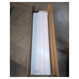 Slatwall Panel 4 FT x 4 FT, Interlocking Slat Wall Paneling, Wall Mounted PVC Wallpanel, Suitable for Garage Storage and Organizer, Slatwall Board, Shelves - White - Retail: $100