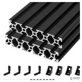 2Pack 20100 T Slot Aluminum Extrusion 1220mm 48 inch Black Extruded Aluminum Profile 20x100 T-Slotted Framing European Standard Anodized Linear Rail for 3D Printer - Retail: $83