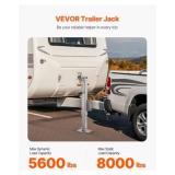 VEVOR Trailer Jack, 8000 lbs Static Load Capacity, Heavy Duty Swivel Bolt-on Trailer Jack, 28.5 Lift Trailer Jack Stand with Handle - Retail: $75