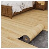 Peel and Stick Vinyl Flooring 2 Rolls 23"x 393"/128 Sq.Ft, Self Adhesive Tiles, Wood Plank Finish, Waterproof Wear-Resistant, Easy DIY Floor Coverings, Nature Wood - Retail: $90