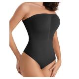 ACPLK Strapless Shapewear for Women, Tummy Control Thong Bodysuit, Body Shaper Tank Top, Small - Retail: $20