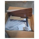 NIUTN Overbed Bedside Table with Wheels, Adjustable Hospital Bedside Desk, Rolling Laptop Table, Mobile Standing Desk, Laptop with Cup Holder & Phone/Tablet - Retail: $95