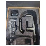 KENES Single Hole Bathroom Faucet with Pull Out Sprayer, Brushed Nickel Single Handle Pull Down Bathroom Faucets, Vanity Faucet with Pop Up Drain & Deck Plate, LJ-9055A - Retail: $69