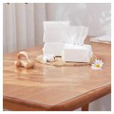 Kasepie 3mm Thick Clear Table Cover Protector 40 * 80in Waterproof - Heavy Duty Plastic Table Cover for Dining Table Kitchen Home, Oil Resistant & Easy Wipe (40 * 80in) - Retail: $81