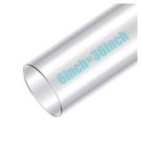 Geetery Clear PC Pipe Long Polycarbonate Round Rigid Plastic Tubing Unbreakable Plastic Tube Clear Tube for Dust Collection Hose Fittings (6 x 36 Inch) - Retail: $65