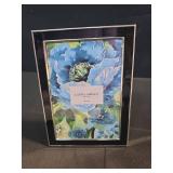 Laura Ashley 5x7 Black Enamel Picture Frame, Silver Metal Edge with Easel (5x7, Black W/Silver) - Retail: $19