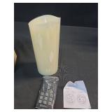 Softflame Flameless LED Candles with Remote Control, 3" x 7", Flickering 3D Moving Flame Battery Operated Candles in Real Wax Shell for Indoor Use, Ivory - Retail: $20