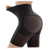 Ousmile Shapewear for Women Tummy Control, Butt Lifting High Waisted Body Shaper Shorts Under Dresses Thigh Slimmer Black, XL