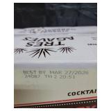 Tres Agaves Organic Strawberry Margarita Real Strawberry Puree, Agave Nectar & Lime Juice, Non-GMO, Gluten-Free, Vegan Cocktail Mixer 750ml Bottle (12 Pack) - Retail: $172