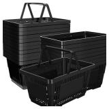 20 Pcs Bulk Shopping Baskets with Handles, 20 L Plastic Grocery Basket 16.9