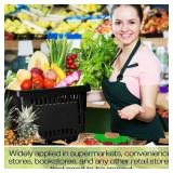 20 Pcs Bulk Shopping Baskets with Handles, 20 L Plastic Grocery Basket 16.9