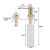 HAOHIZE 300ml Kitchen Sink Soap Dispensers, Kitchen Soap Dispensers Pump Stainless Steel 360° Rotation Multifunctional, for Kitchen (Gold) - Retail: $12