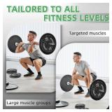 Fitvids Standard Cast Iron 2-Inch Weight Plates for Strength Training & Weightlifting, 40 Pounds Set