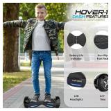 Retails for $116! Hover-1 Dash Self Balancing Scooter with 5 mph Max Speed, Dual 75W Motors, 6.3 Tires, 3 Mile Range, and LED Lights Smart Balance Wheel