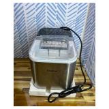 Countertop Ice Maker, 9 Ice Cubes in 6 Mins, 33 Lbs/24 Hrs, 2 Ice Cube Sizes, Self-Cleaning, Quiet Operation, Compact Design for Home/Office/Kitchen/Camping (Stainless Steel)