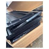 Retails for $100! Folding Metal Storage Cabinet with Lock,2 Doors and 2 Adjustable Shelves,Quick Assembly Foldable Steel Cabinet for Office Home Garage,Black