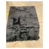 EasyJoy Ultra Soft Fluffy Shaggy Area Rug Faux Fur Rug Chair Cover Seat Pad Fuzzy Area Rug for Bedroom Floor Sofa Living Room (4 x 6 ft Rectangle, Black)