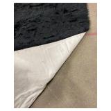 EasyJoy Ultra Soft Fluffy Shaggy Area Rug Faux Fur Rug Chair Cover Seat Pad Fuzzy Area Rug for Bedroom Floor Sofa Living Room (4 x 6 ft Rectangle, Black)