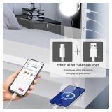 Vanity Mirror with Lights, 32 x 24 Tabletop Hollyhood Makeup Mirror, Hollywood Lighted Mirror with 18 Dimmable LED Bulbs,3 Colors Modes,Touch Control,Metal Frame,