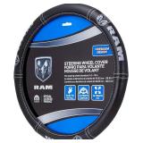 Plasticolor 006697R25 Ram Deluxe Elite Steering Wheel Cover - Gray Logo