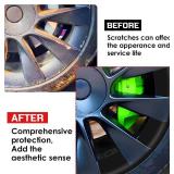 20 Inch Wheel Rim Protector for Tesla Model Y 2020-2024, 4PCS ABS Wheel Rim Guard Hubcap Cover Car Protection Tire, Tire Trim Rings for Curb Rash Prevention Model Y Accessories, Matte Black