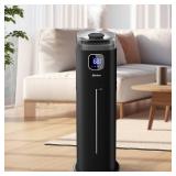 Large Humidifier for Bedroom, 9L/2.5Gal Ultrasonic Cool Mist, Easy Clean with 350ML/H Large Mist Speed, Remote control, Quiet Tower, Suitable for Kids Room Plant Yoga Study Room Office (Black)